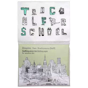 TOO COOL FOR SCHOOL Салфетки матирующие для чувствительной кожи (сменный блок) Dinoplatz Dear Brachiosaurus