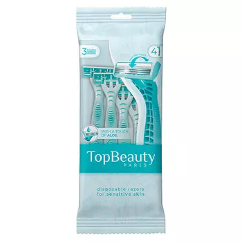 TOPBEAUTY Одноразовый станок, c 3 лезвиями