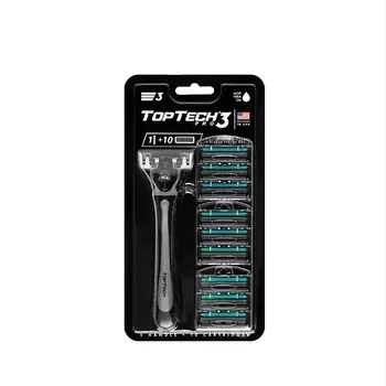 TOPTECH Мужская бритва Pro 3 c 10 сменными кассетами 1.0