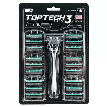 TOPTECH Мужская бритва PRO 3 с 31 сменной кассетой 1.0