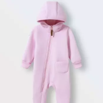 TOUCAN FOR KIDS Комбинезон из футера утепленный ярко-розовый открытые ножки