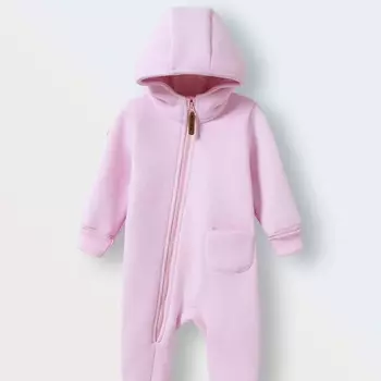 TOUCAN FOR KIDS Комбинезон из футера утепленный ярко-розовый открытые ножки