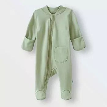 TOUCAN FOR KIDS Слип на молнии, комбинезон для новорожденных, на выписку "Хаки"