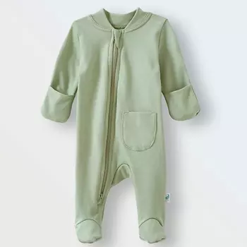 TOUCAN FOR KIDS Слип на молнии, комбинезон для новорожденных, на выписку "Хаки"