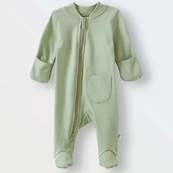 TOUCAN FOR KIDS Слип на молнии, комбинезон для новорожденных, на выписку "Хаки"
