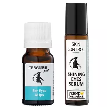 TREND COSMETICS Набор "2в1": пилинговый лосьон "For Eyes&Lips" и сыворотка-роллер