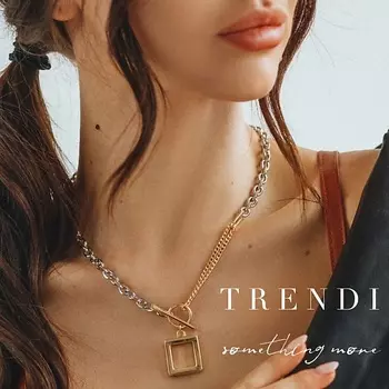 TRENDI Цепочка на шею женская с подвеской