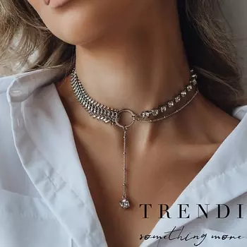 TRENDI Чокер с подвеской колье с подвеской