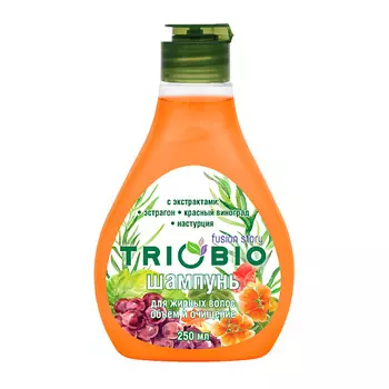TRIOBIO Шампунь для жирных волос с экстрактами эстрагона, красного винограда, настурции 250.0