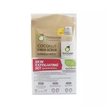 TROPICANA Набор "сухой скраб и кокосовое масло"