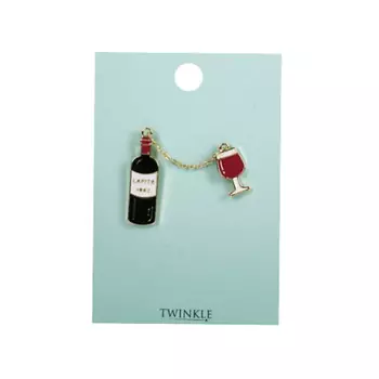 TWINKLE Брошь Wine+glass