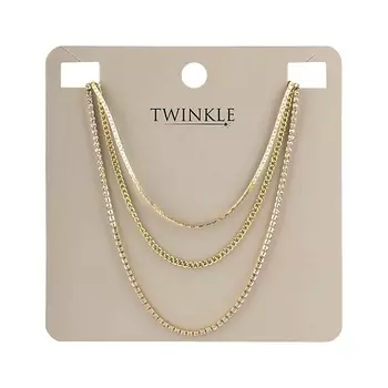 TWINKLE Цепочка GOLD 3-IN-1 WITH CRYSTALS