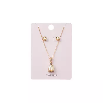 TWINKLE Набор серьги и подвеска Sunset
