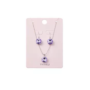 TWINKLE Набор серьги и подвеска Violet