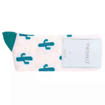 TWINKLE Носки женские, модель: CACTUS, цвет: белый