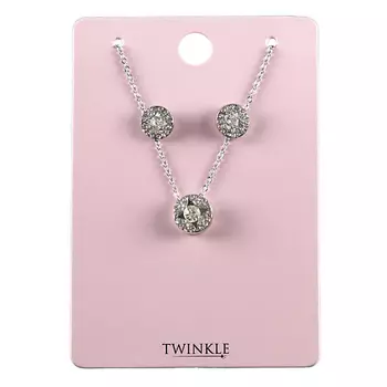 TWINKLE Подарочный набор 1 Комплект: серьги, подвеска, цепочка