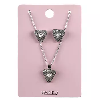 TWINKLE Подарочный набор 2 Комплект: серьги, подвеска, цепочка