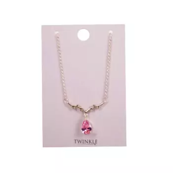TWINKLE Подвеска с цепочкой Pink Drop