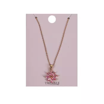 TWINKLE Подвеска с цепочкой Pink Flower