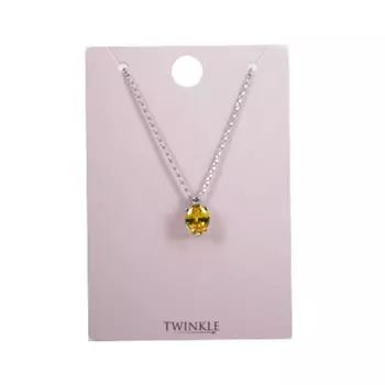 TWINKLE Подвеска с цепочкой Yellow Stone