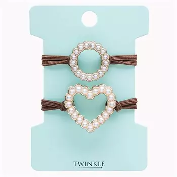 TWINKLE Резинки для волос CIRCLE AND HEART