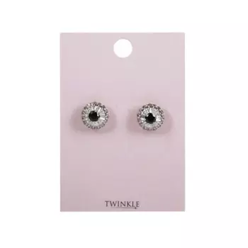 TWINKLE Серьги BlackStone CZ