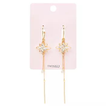 TWINKLE Серьги CRYSTAL FLOWERS