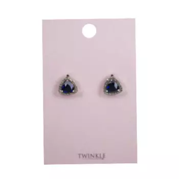 TWINKLE Серьги Dark Blue Triangle