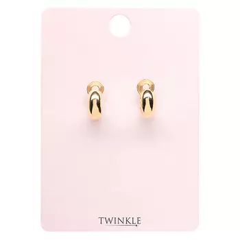 TWINKLE Серьги-клипсы GOLDEN RINGS