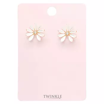 TWINKLE Серьги PEARL CHAMOMILE