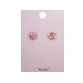 TWINKLE Серьги Pink Flower
