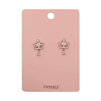 TWINKLE Серьги White Crown