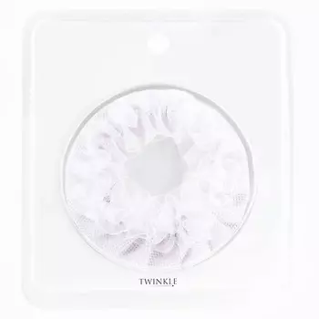 TWINKLE Сеточка для пучка с украшением лентой WHITE
