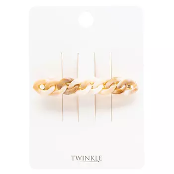 TWINKLE Заколка для волос BEIGE CHAIN SMALL