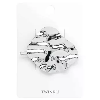 TWINKLE Заколка для волос CRUMPLED SILVER
