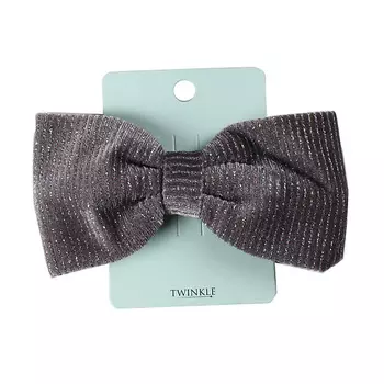 TWINKLE Заколка для волос для детей BACK TO SCHOOL бант Gray Silver