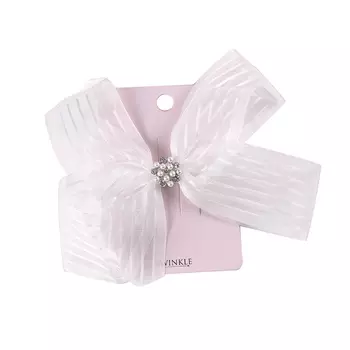 TWINKLE Заколка для волос для детей BACK TO SCHOOL бант White Bow