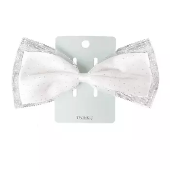 TWINKLE Заколка для волос BACK TO SCHOOL, white-silver bow