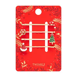 TWINKLE Заколки-невидимки для волос CHRISTMAS EVE