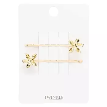 TWINKLE Заколки-невидимки для волос GOLDEN FLOWERS