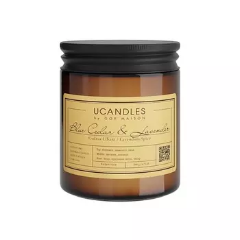 UCANDLES Свеча Blue Cedar and Lavender Botanique VASO 200.0