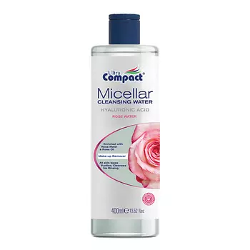 ULTRA COMPACT Вода мицеллярная для снятия макияжа с экстрактом розы Micellar Cleansing Water Rose Water
