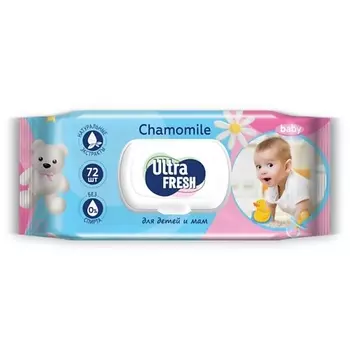 ULTRA FRESH Влажные салфетки для детей и мам Baby 72.0