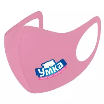 УМКА Маска защитная многоразовая с логотипом Умка розовая (М) гигиеническая продукция