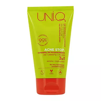 UNI.Q Гель для умывания ACNE STOP 3в1 с эктоином, лактобионовой кислотой и белой глиной 150.0