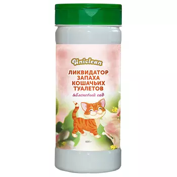 UNICLEAN Ликвидатор запаха кошачьих туалетов яблоневый сад 600