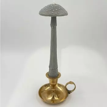 UNIFICATION LOVE Свеча "Гриб Мухомор" серого цвета 1.0