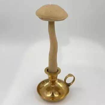 UNIFICATION LOVE Свеча "Гриб Подберёзовик" цвета охра 1.0