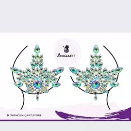 UNIQART Кристаллы для грудей "Лепестки любви"