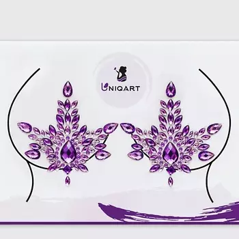 UNIQART Кристаллы для грудей "Лепестки любви"